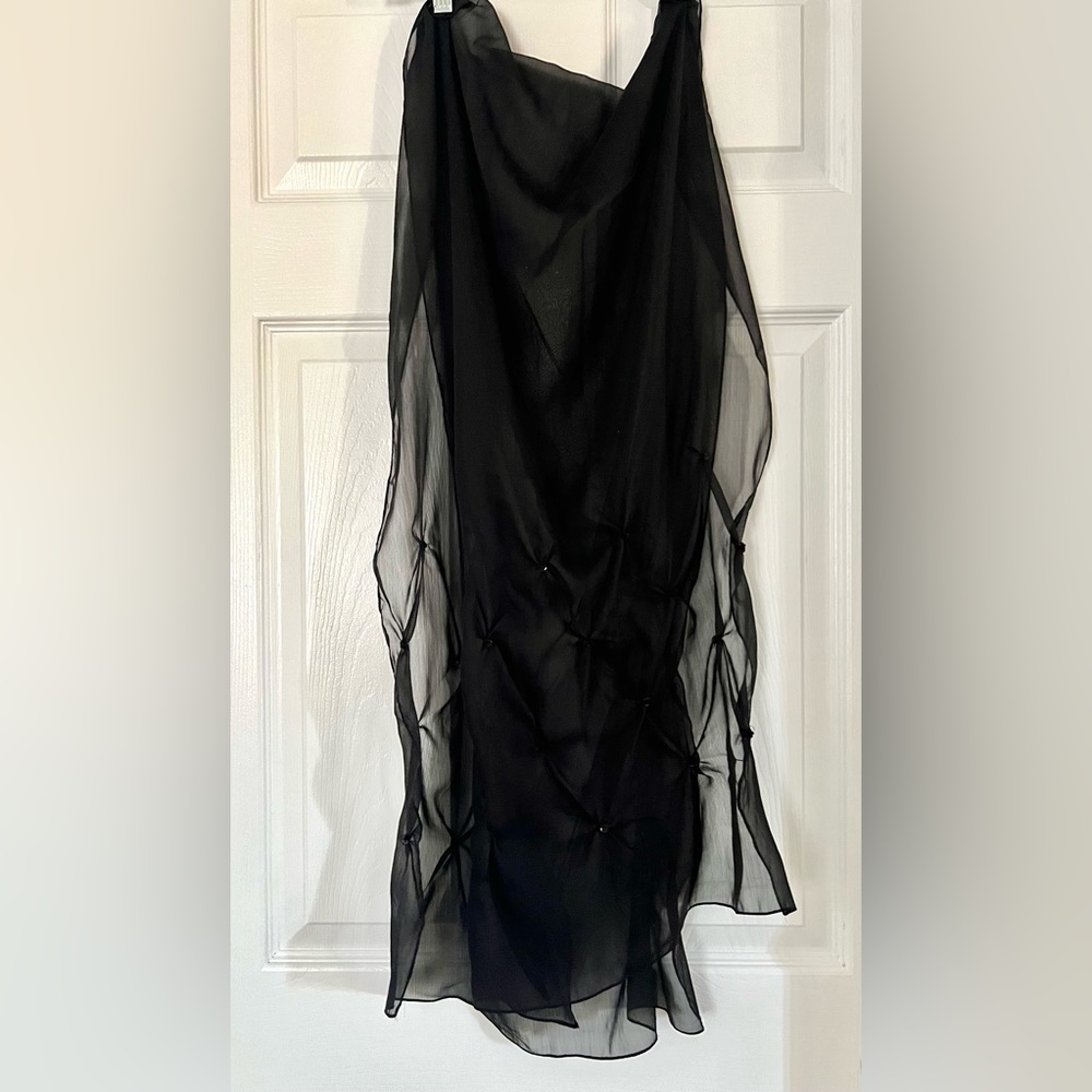 Sheer black scarf